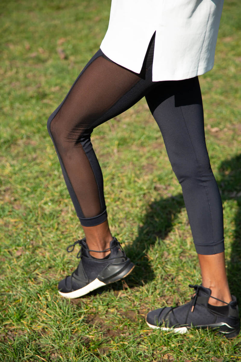 Bio Leggings Nuova Zelanda e Tulle Run Nero